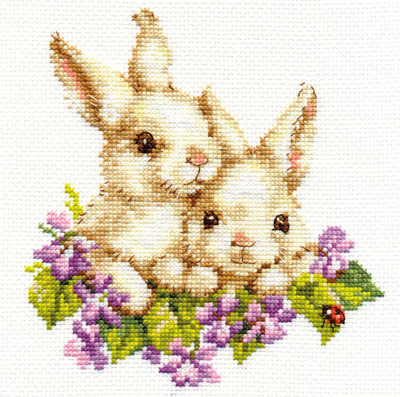 Набор для вышивания " Алиса" 1- 11 " Крольчата" 15 х 16 см