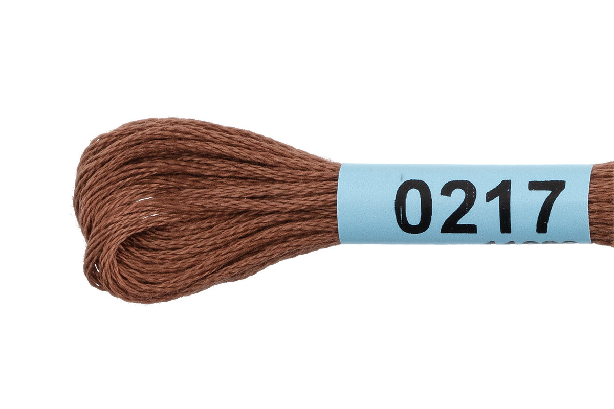 Нитки для вышивания " Gamma" мулине ( 0207- 0819 ) 100% хлопок 8 м №0217 св. коричневый