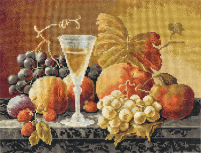 Набор для вышивания "Натюрморт с вином и фруктами"