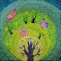 Схема для вышивки бисером «Райские птички»