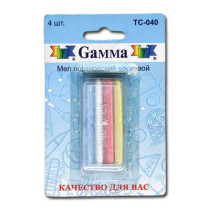 Мел портн. восковой GAMMA TC-040 4 шт. ассорти/в блистере