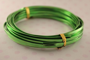 Проволока для плетения плоская 2 мм 5 м №08 св.зеленый