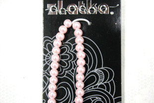 Бусины стеклянные "Zlatka" GBP-04 стекло 10 мм 42 шт на нити №09 св.розовый