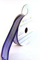 Лента атласная 12 мм с рисунком фасовка 3 м P 094/001 синий/белый