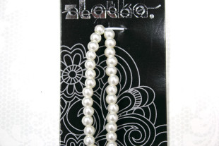 Бусины стеклянные "Zlatka" GBP-02 стекло 6 мм 76 шт на нити №03 св.кремовый