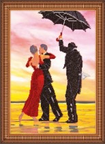 Набор для вышивки бисером на холсте «Под дождем"»