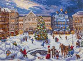 Набор для вышивания "Золотая серия" "Новогодние гуляния"