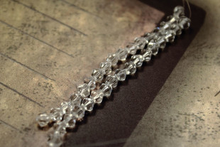 Бусины стеклянные "Zlatka" GBA-01 стекло 34 шт на нити №01 прозрачный