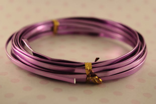 Проволока для плетения плоская 2 мм 5 м №22 сиреневый