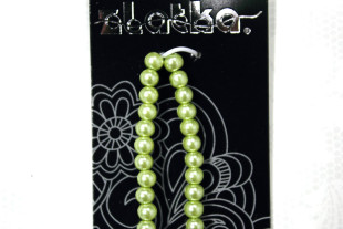 Бусины стеклянные "Zlatka" GBP-04 стекло 10 мм 42 шт на нити №22 св.зеленый