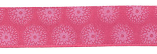 Лента атласная 12 мм с рисунком фасовка 3 м F27/069 яр.розовый/розовый