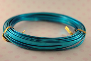 Проволока для плетения плоская 2 мм 5 м №02 бирюзовый