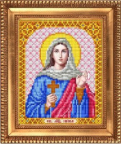 Рисунок на ткани для вышивки бисером И-5200 Святая Мученица Ника 13,5х17см