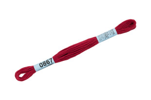 Нитки для вышивания " Gamma" мулине ( 0820- 3070 ) 100% хлопок 8 м №0867 т. красный