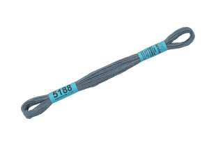 Нитки для вышивания " Gamma" мулине ( 3173- 6115 ) 100% хлопок 8 м №5188 серый