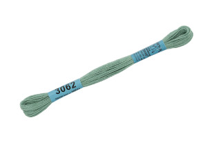 Нитки для вышивания " Gamma" мулине ( 0820- 3070 ) 100% хлопок 8 м №3062 зеленый