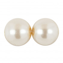 Бусины стеклянные "Zlatka" GBP-05 12 мм 34 шт на нити стекло №28 кремовый матовый