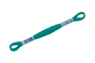 Нитки для вышивания " Gamma" мулине ( 3173- 6115 ) 100% хлопок 8 м №5198 т. бирюзовый