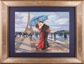 Рисунок на ткани для вышивки бисером  К-3049 Романтическая встреча