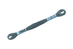 Нитки для вышивания " Gamma" мулине ( 0207- 0819 ) 100% хлопок 8 м №0664 серый