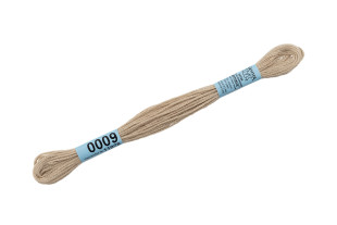 Нитки для вышивания " Gamma" мулине ( 0001- 0206 ) 100% хлопок 8 м №0009 св- сер- бежевый