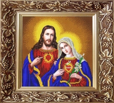 Рисунок на ткани для вышивки бисером  К-3071 Открытые сердца