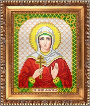 Рисунок на ткани для вышивки бисером И-5193 Святая Алевтина 13,5х17см