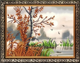 Рисунок на ткани для вышивки бисером  К-3125 Осень. Триптих 2
