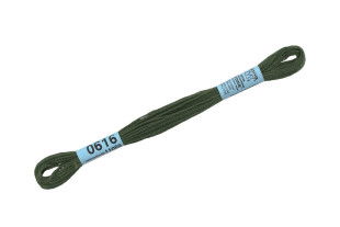 Нитки для вышивания " Gamma" мулине ( 0207- 0819 ) 100% хлопок 8 м №0616 т- хаки