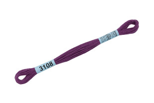 Нитки для вышивания " Gamma" мулине ( 3071- 3172 ) 100% хлопок 8 м №3108 т. т. сиреневый