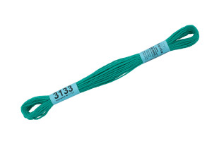 Нитки для вышивания " Gamma" мулине ( 3071- 3172 ) 100% хлопок 8 м №3133 т. т. бирюзовый