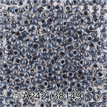 Бисер Чехия " GAMMA" круглый 1 10/ 0 2. 3 мм 5 г 1- й сорт A242 т. серый ( 38149 )