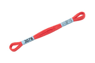 Нитки для вышивания " Gamma" мулине ( 3071- 3172 ) 100% хлопок 8 м №3076 св. красный
