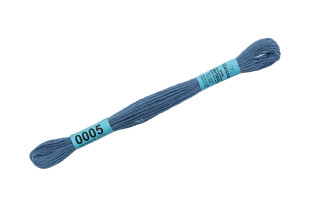 Нитки для вышивания " Gamma" мулине ( 0001- 0206 ) 100% хлопок 8 м №0005 св. синий