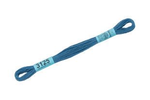 Нитки для вышивания " Gamma" мулине ( 3071- 3172 ) 100% хлопок 8 м №3125 св. св. синий