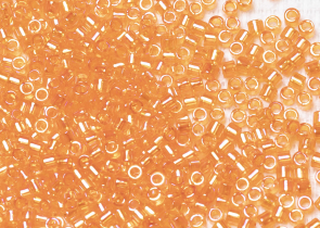 Бисер Япония MIYUKI Delica цилиндр 10/0 5 г DBM-0151 мандарин прозрачный радужный