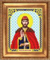 Рисунок на ткани для вышивки бисером И-5109 Святой Великий князь Дмитрий Донской 13,5х17см