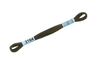 Нитки для вышивания " Gamma" мулине ( 3071- 3172 ) 100% хлопок 8 м №3164 т. коричневый- хаки