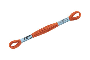 Нитки для вышивания " Gamma" мулине ( 3173- 6115 ) 100% хлопок 8 м №3205 св. коричневый