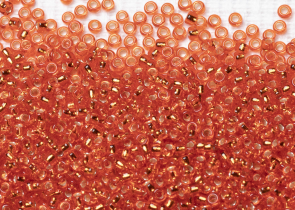 Бисер Япония MIYUKI Seed Beads 15/0 5г 0009 мандарин серебряная линия внутри