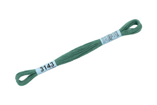 Нитки для вышивания " Gamma" мулине ( 3071- 3172 ) 100% хлопок 8 м №3143 серо- зеленый
