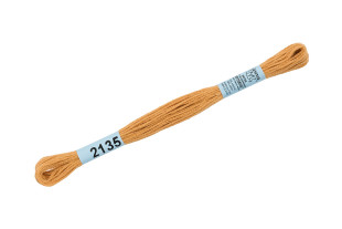 Нитки для вышивания " Gamma" мулине ( 0820- 3070 ) 100% хлопок 8 м №2135 золотисто- коричневый