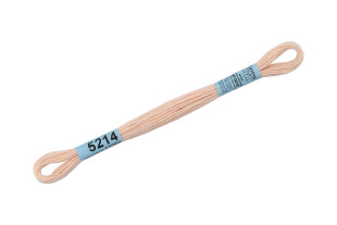 Нитки для вышивания " Gamma" мулине ( 3173- 6115 ) 100% хлопок 8 м №5214 св. бежевый