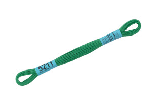 Нитки для вышивания " Gamma" мулине ( 3173- 6115 ) 100% хлопок 8 м №5211 зеленый