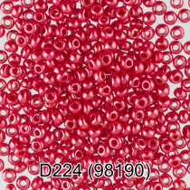 Бисер Чехия " GAMMA" круглый 4 10/ 0 2. 3 мм 5 г 1- й сорт D224 красный ( 98190 )
