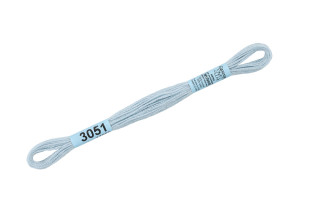 Нитки для вышивания " Gamma" мулине ( 0820- 3070 ) 100% хлопок 8 м №3051 бл. серо- голубой