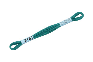 Нитки для вышивания " Gamma" мулине ( 3071- 3172 ) 100% хлопок 8 м №3131 изумрудный