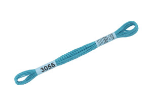 Нитки для вышивания " Gamma" мулине ( 0820- 3070 ) 100% хлопок 8 м №3055 джинсовый