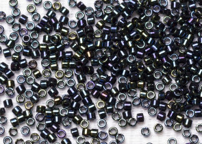 Бисер Япония MIYUKI Delica цилиндрический 11/0 5 г DB0002 синий ирис