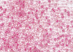 Бисер Япония DEMI 11/0 10г 1082 хрусталь/розовый, окрашенный изнутри